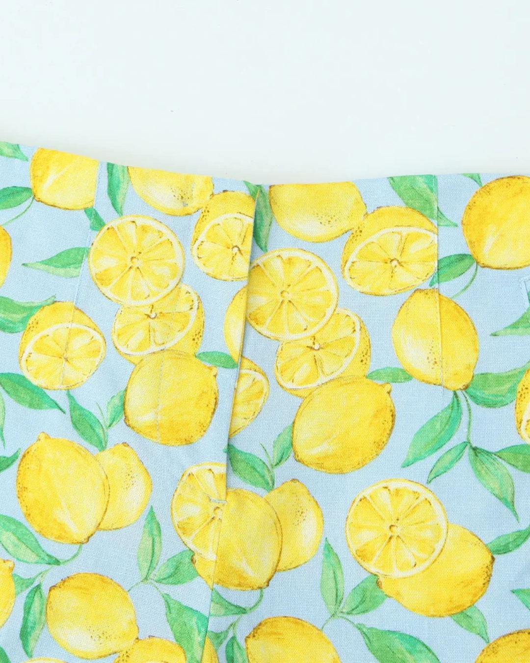 Fruit Print High Waist Mini Shorts   