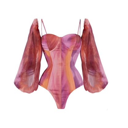 Floral Push-Up Bikini Sexy Cutout swimwear1 M