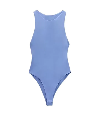 Halter Neck Skinny Bodysuit   