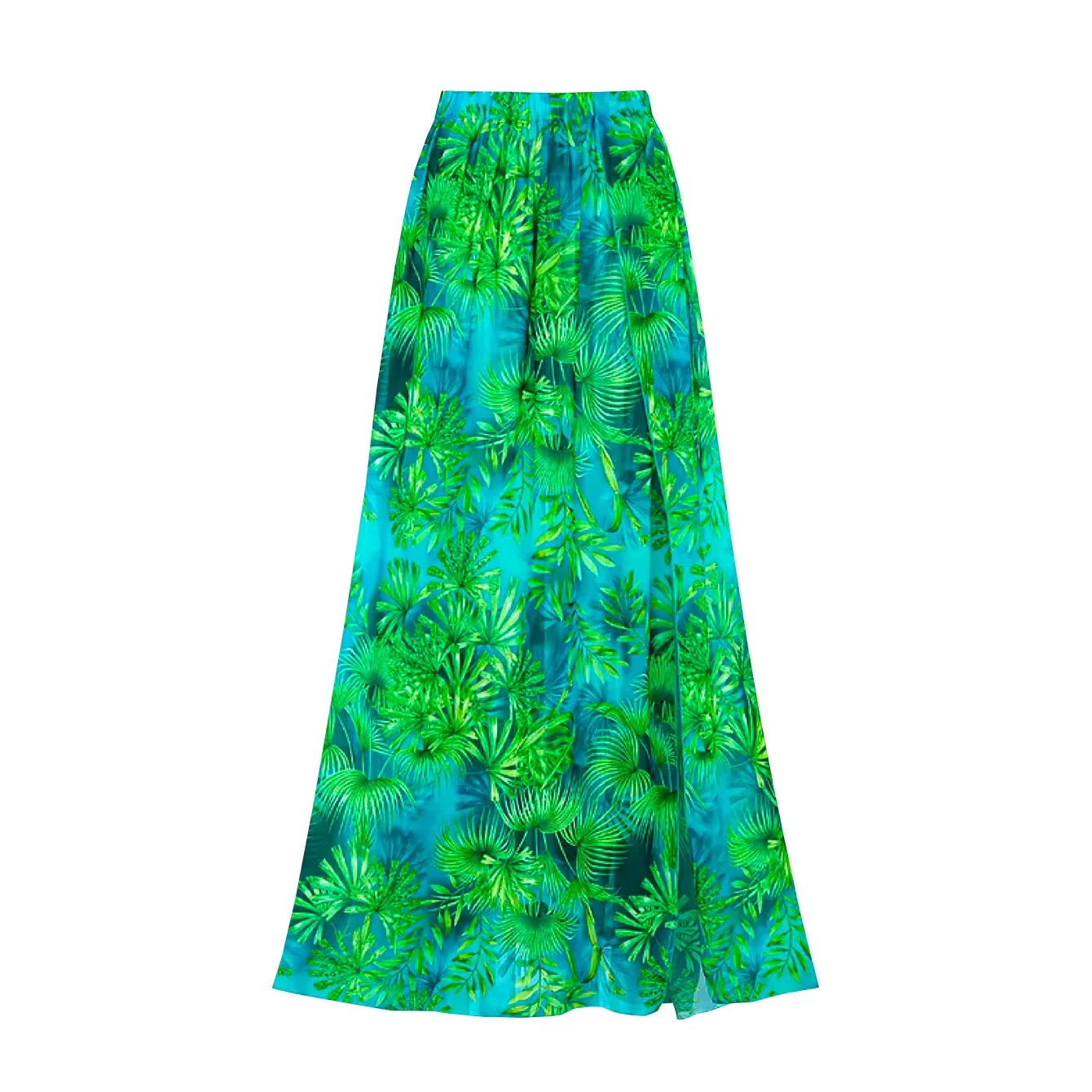 Sexy Printed Brazilian Bikini Set with Skirt S Green
