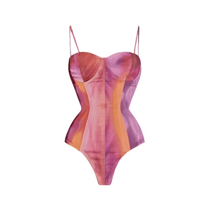 Floral Push-Up Bikini Sexy Cutout swimwear3 S
