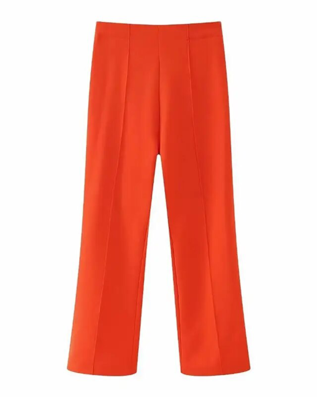 Belted Blazer Top & Pants Set Orange Pant XS 