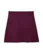 V-Neck Cardigan and High Waist Mini Skirts Wine Red Skirt L 