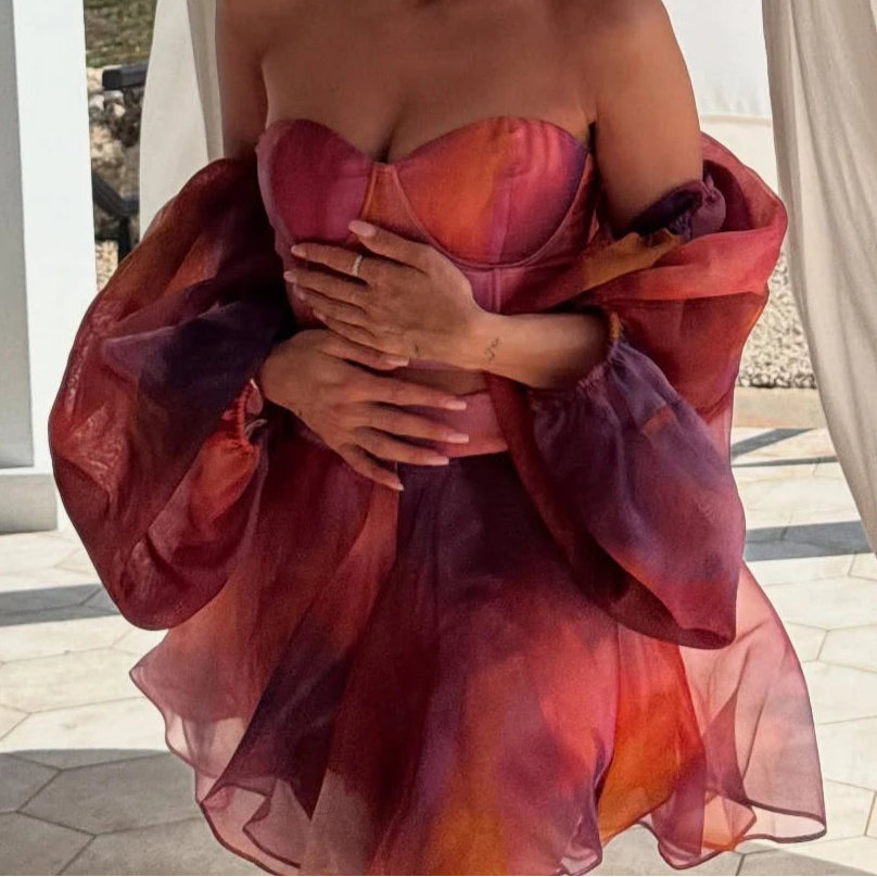 Floral Push-Up Bikini Sexy Cutout