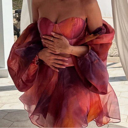 Floral Push-Up Bikini Sexy Cutout