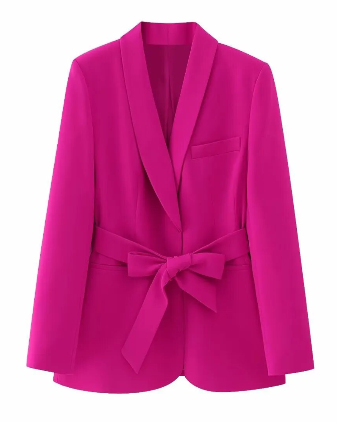 Belted Blazer Top & Pants Set Rose Blazer XS 