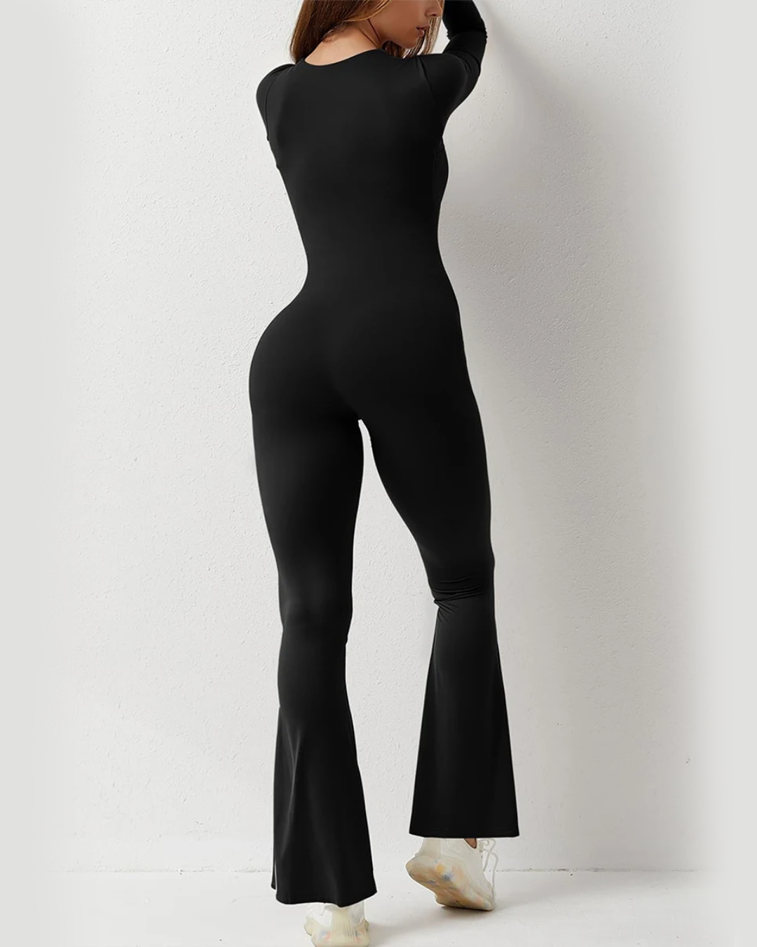 Long Sleeve Square Neck Jumpsuit   