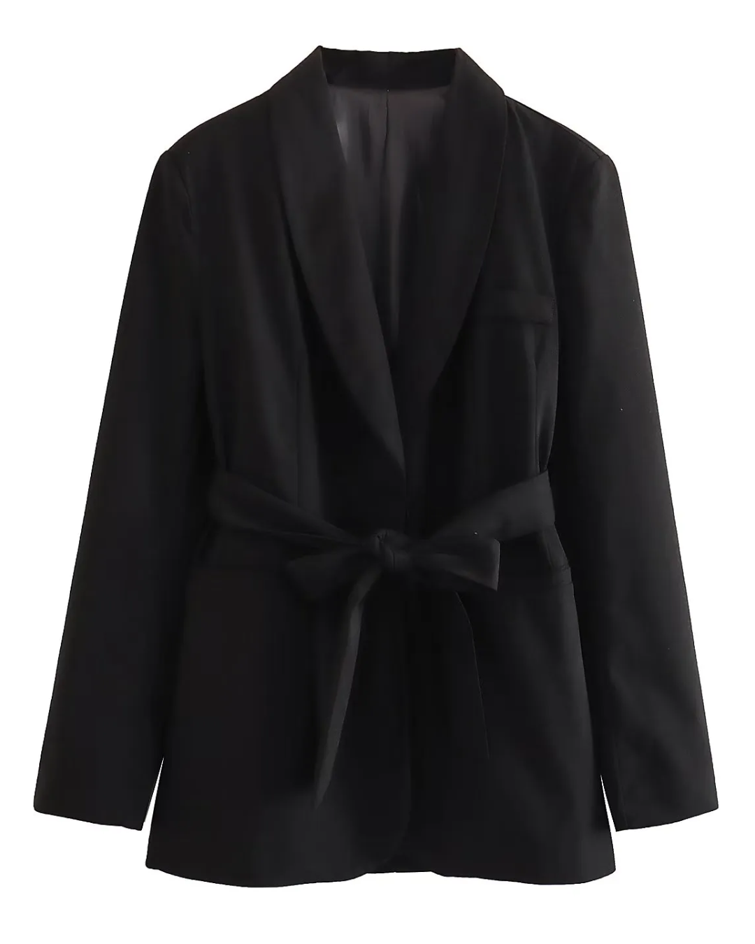 Belted Blazer Top & Pants Set Black Blazer XS 