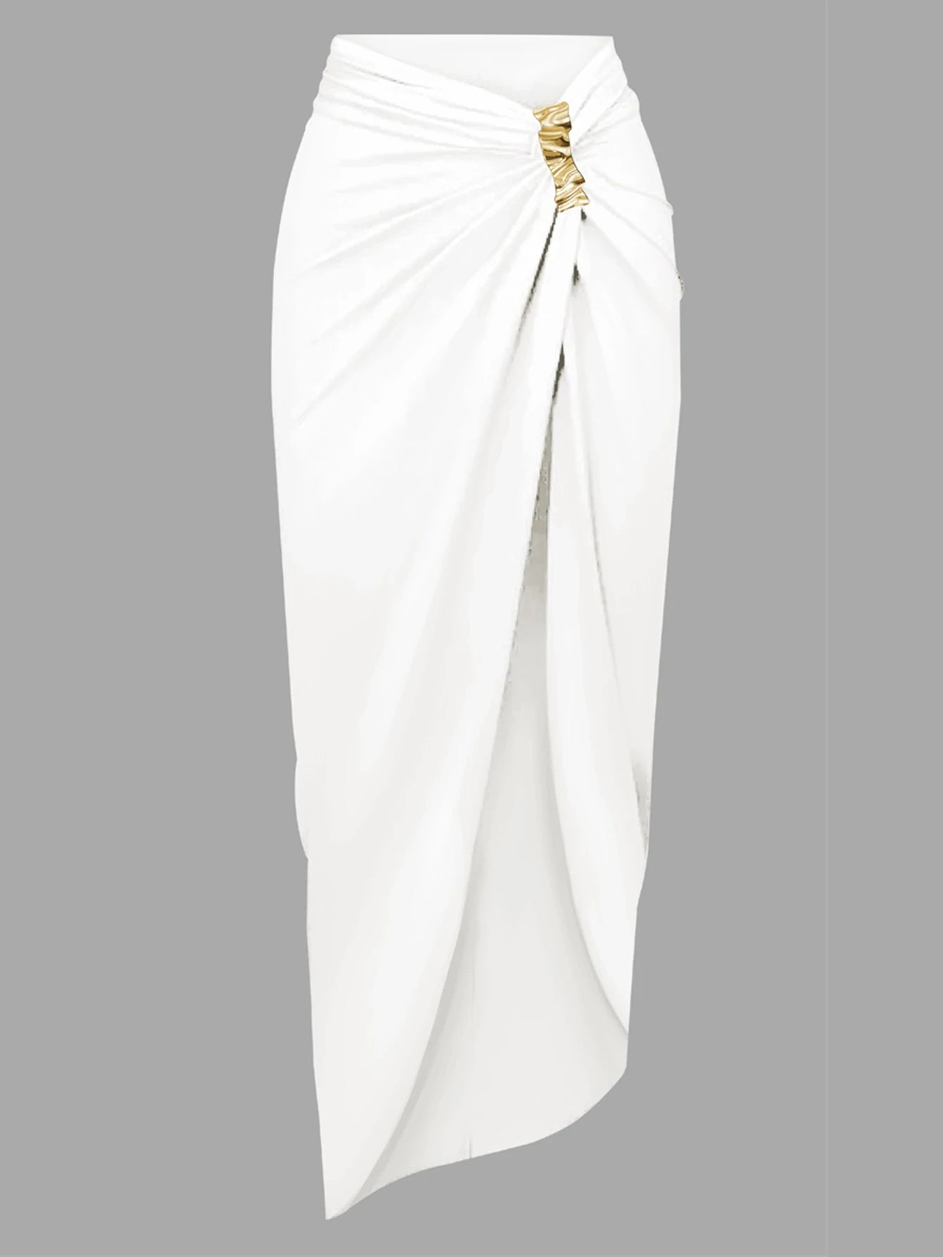 Buckled Swimsuit And Long Skirt