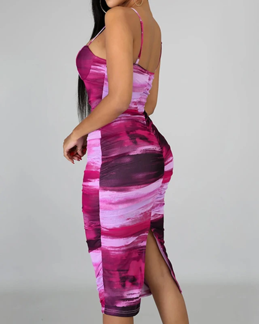 Printed Backless Dress   