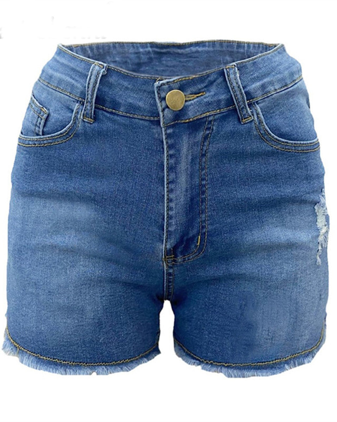 Large Size Sexy Ripped Denim Shorts   