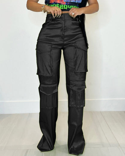 Casual Multi Pocket Workwear Trousers   