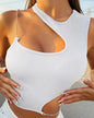Metal Chain Women T Shirt Vest S White 