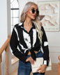 Abstract Art Printed Long Sleeved Shirt S Black 