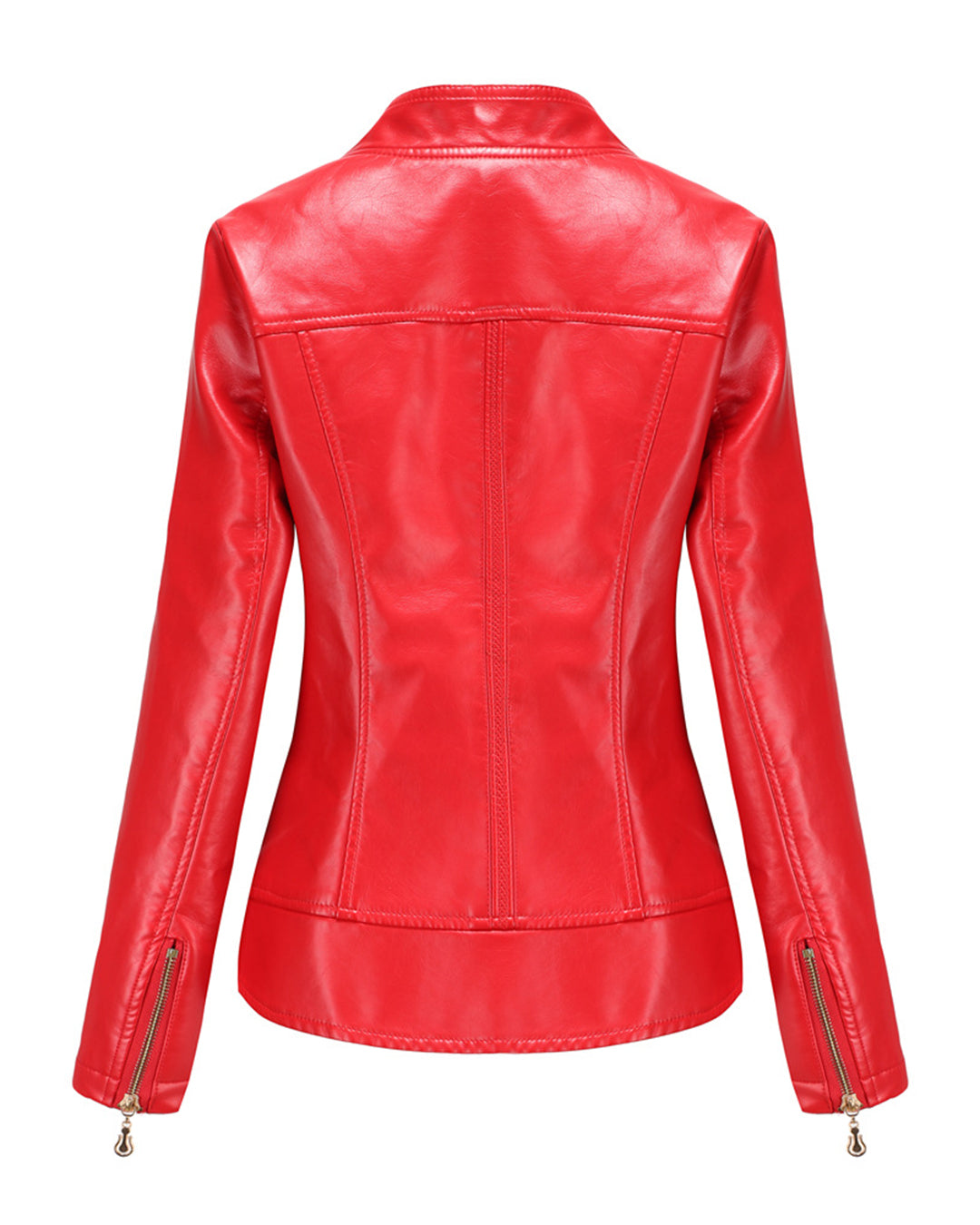 Faux Leather Thin Jacket   