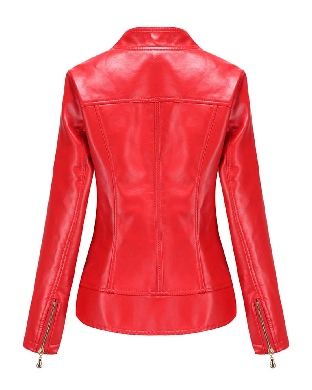 Faux Leather Thin Jacket   