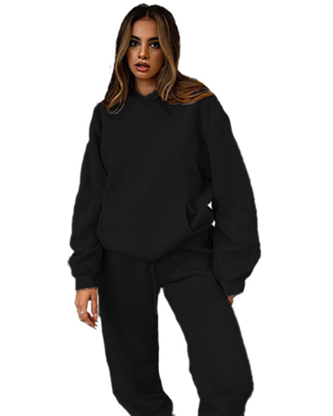 Round Neck Sweater & Skinny Trousers Set   