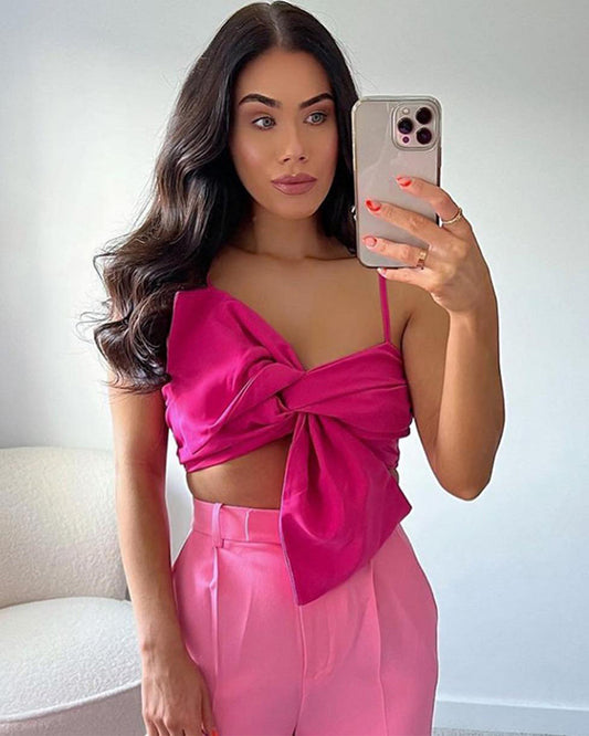 3D Bow Backless Camisole   