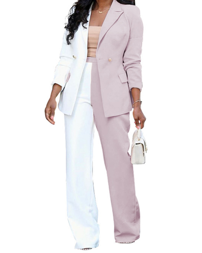 Multicolor Long Sleeve Top & Casual Trousers Set   