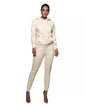Hooded Pullover Trousers & Long Sleeve Sweater Set Yellow XS 