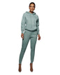 Hooded Pullover Trousers & Long Sleeve Sweater Set Blue XS 