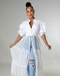 Short Sleeve Casual Shirt S White 