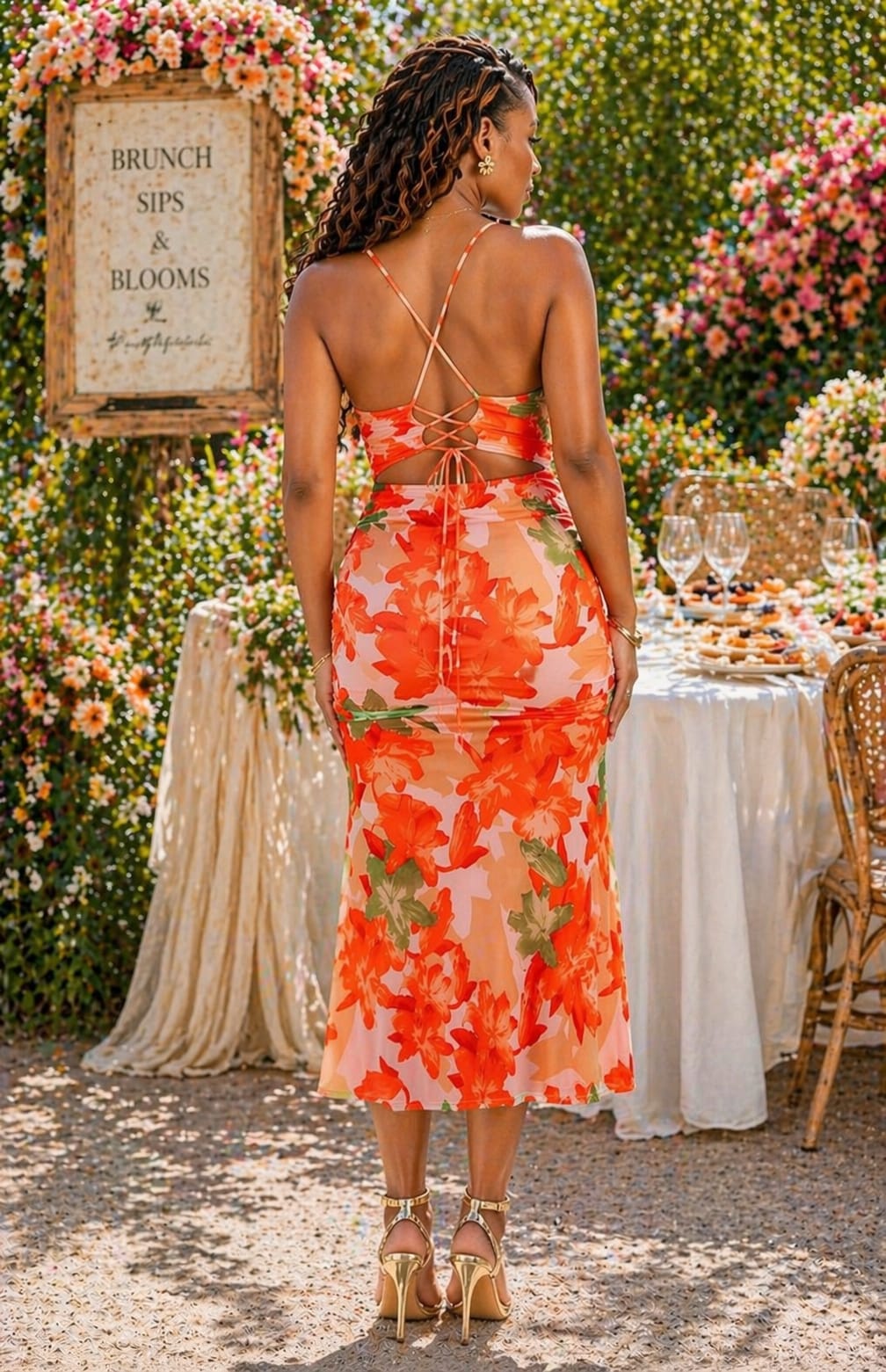Sunset Tropic Laceback Dress