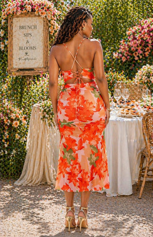 Sunset Tropic Laceback Dress