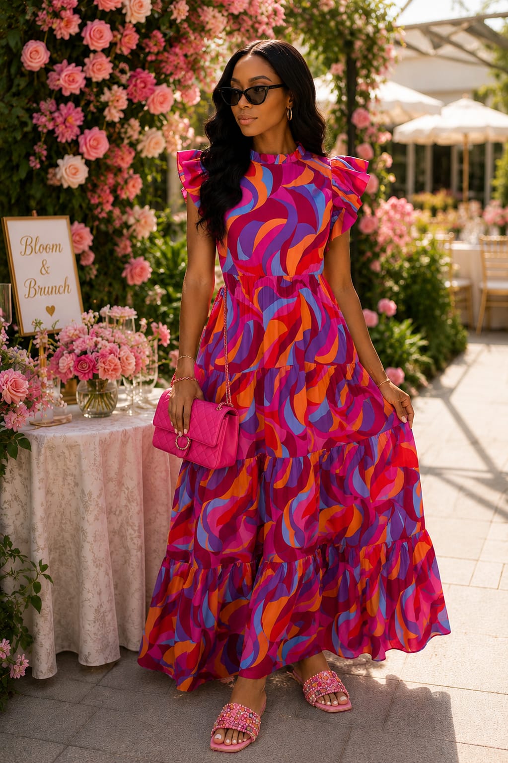 Abstract Allure Maxi Dress