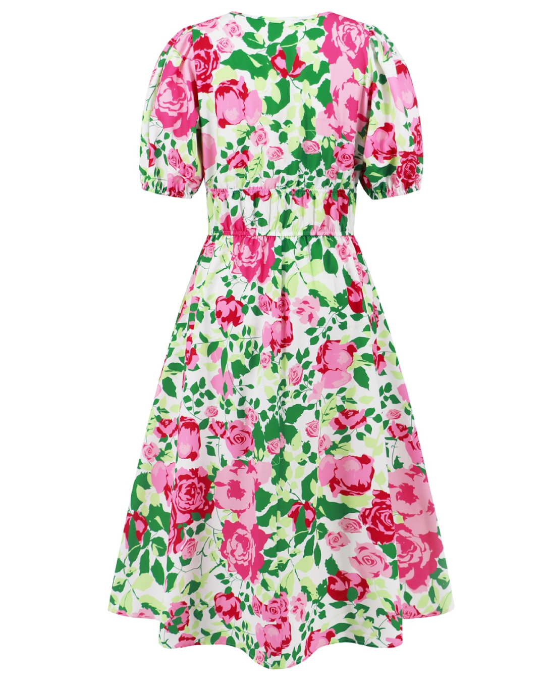 Ruched Printed Surplice Dress   