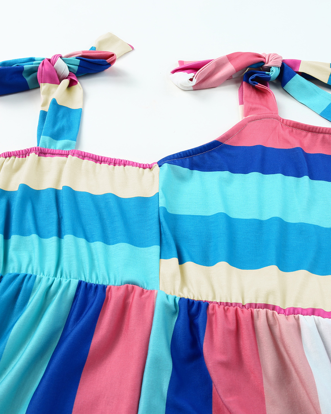 Multicolor Color Block Striped Dress   