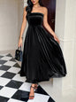 Velvet Tube Midi Dress Black S