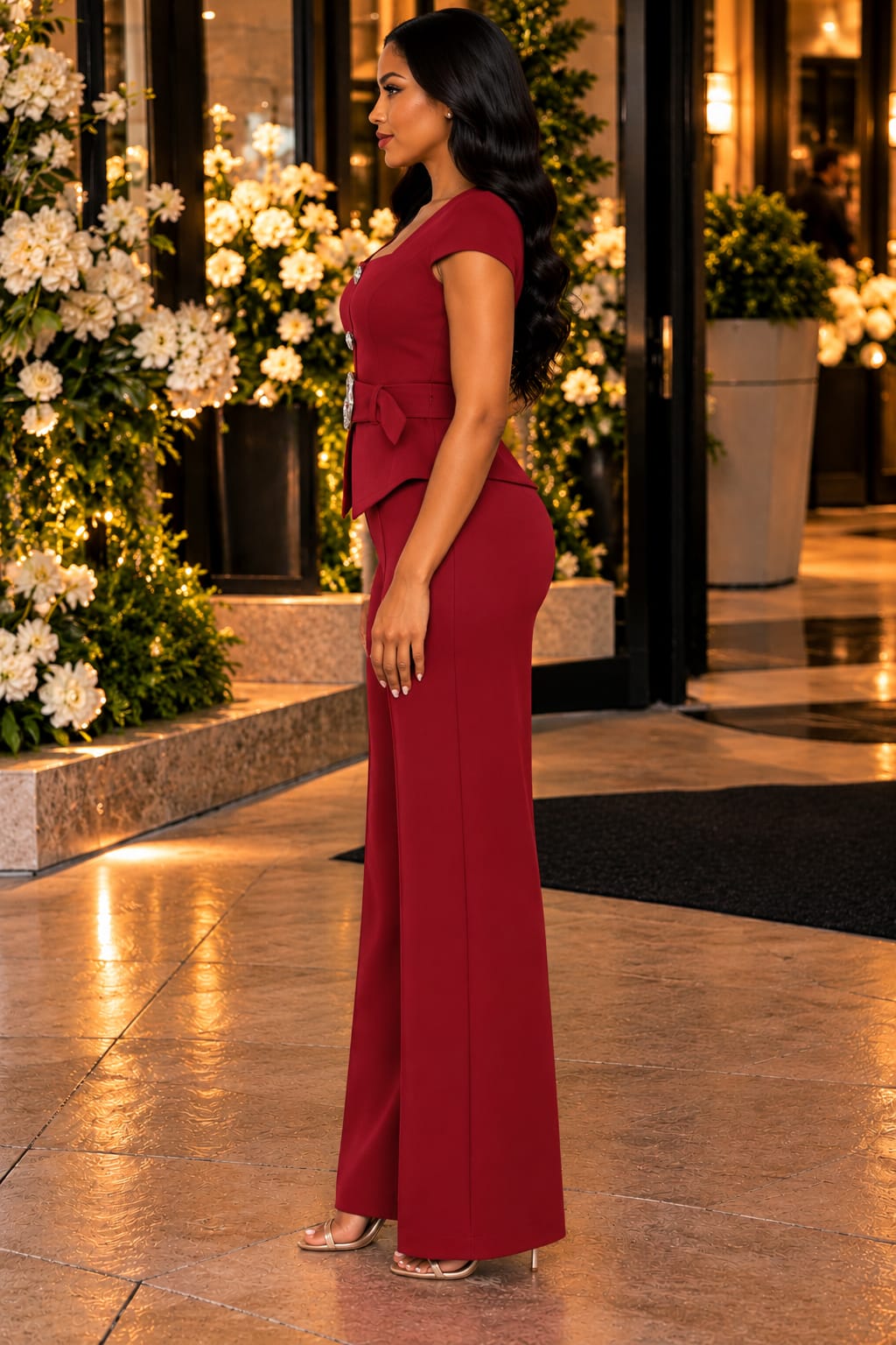 Burgundy Prestige Pant Set