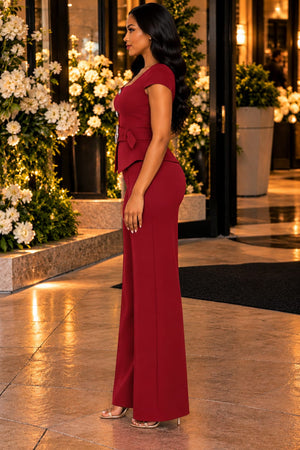 Burgundy Prestige Pant Set