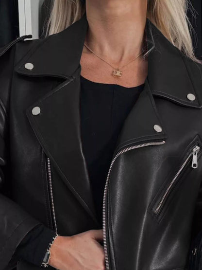 Full Size Zip Up Long Sleeve Jacket Plus Size