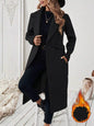 One Button Wool Blend Overcoat Black S