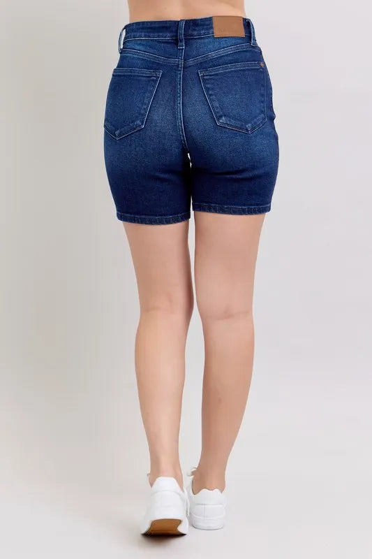 Judy Blue High Waist V-Front Bermuda Plus Size