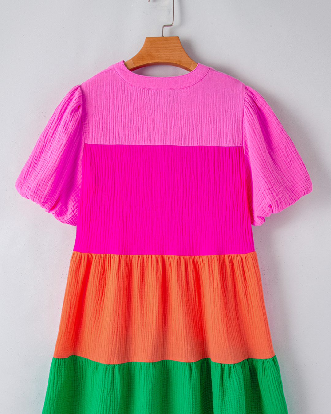 Multicolor Color Tiered Dress   