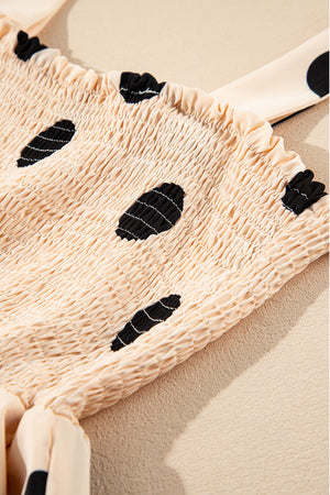 Monore Polka Dot Midi Dress
