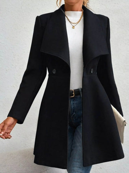 Collared Neck Double Breasted Coat