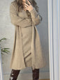 V-Neck Cami Dress and Open Front Cardigan Sweater Set Khaki One Size